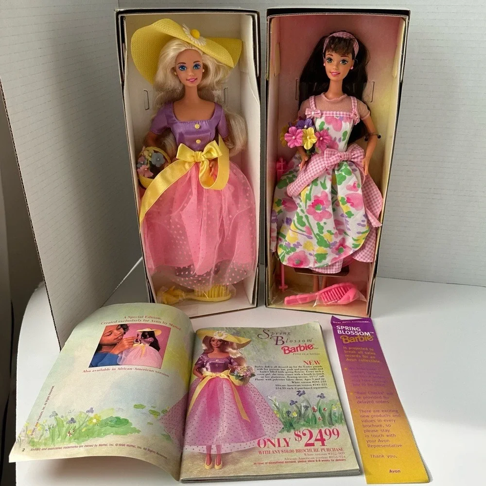 Mattel Barbie Dolls Avon Exclusive Spring Blossom Petals Special Edition NIB 90s